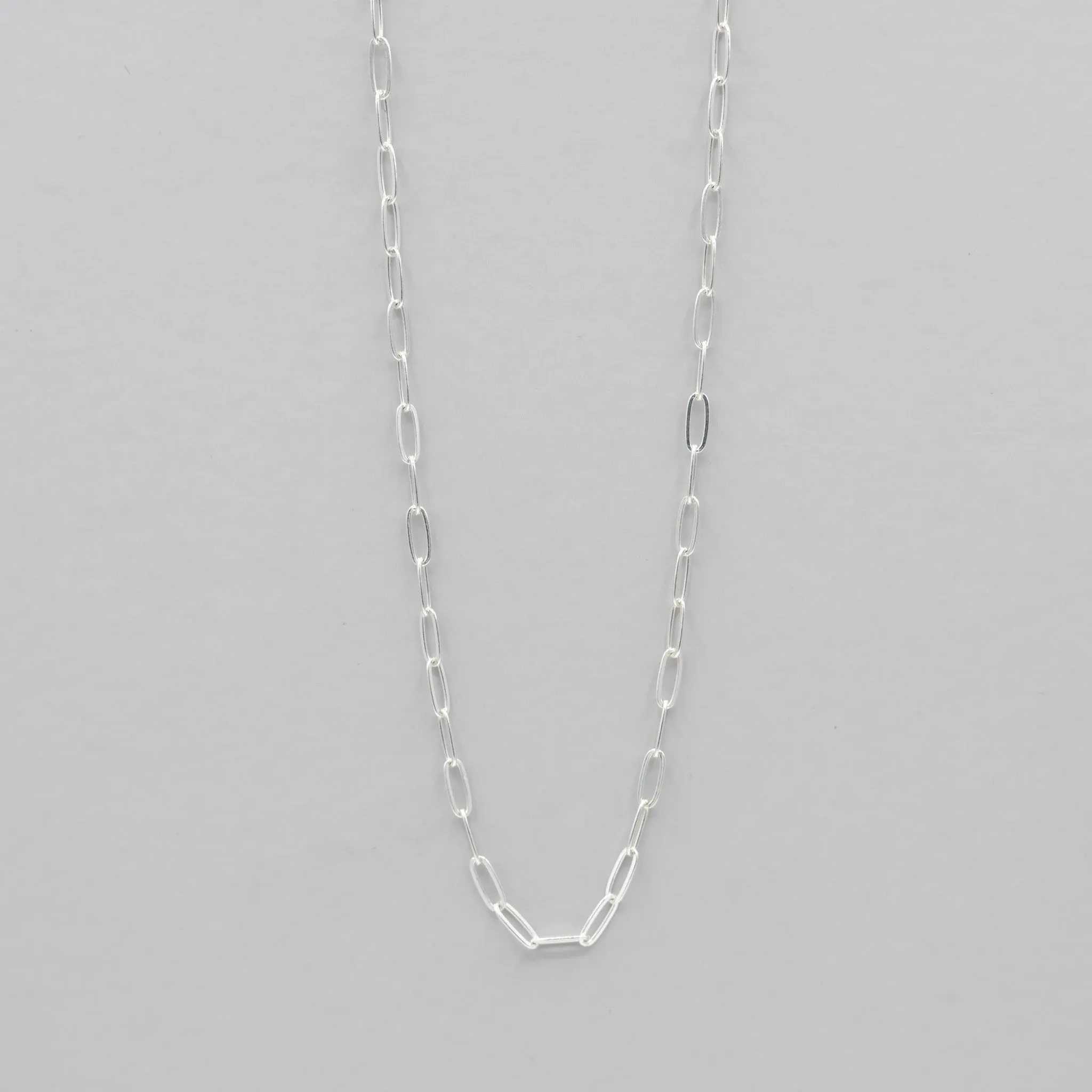 14k Gold Filled & Sterling Silver Medium Paper Clip Chain Layering Set