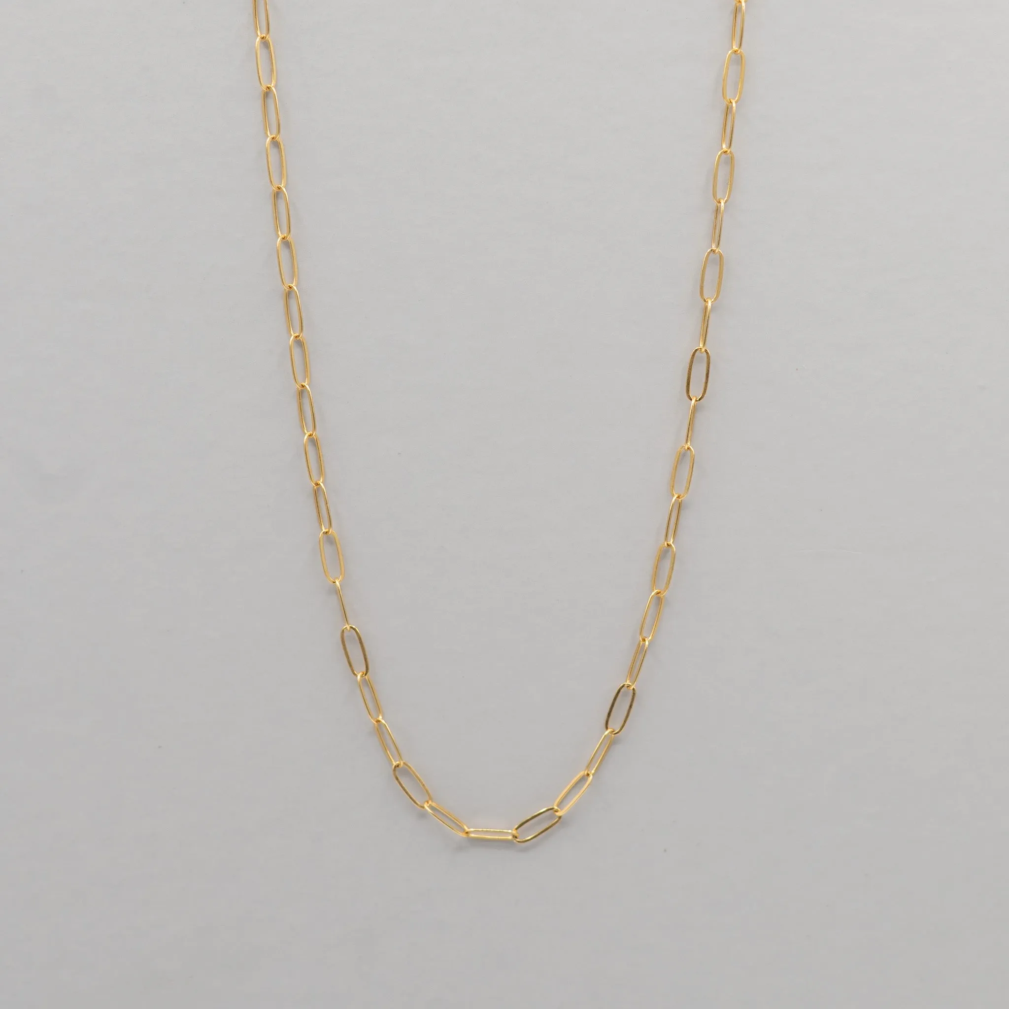 14k Gold Filled & Sterling Silver Medium Paper Clip Chain Layering Set