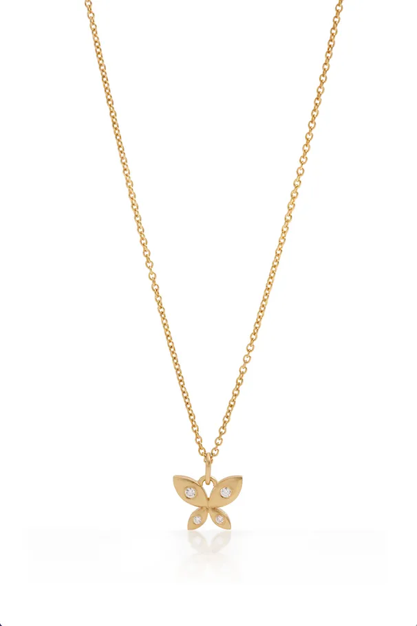 18KY Butterfly Necklace