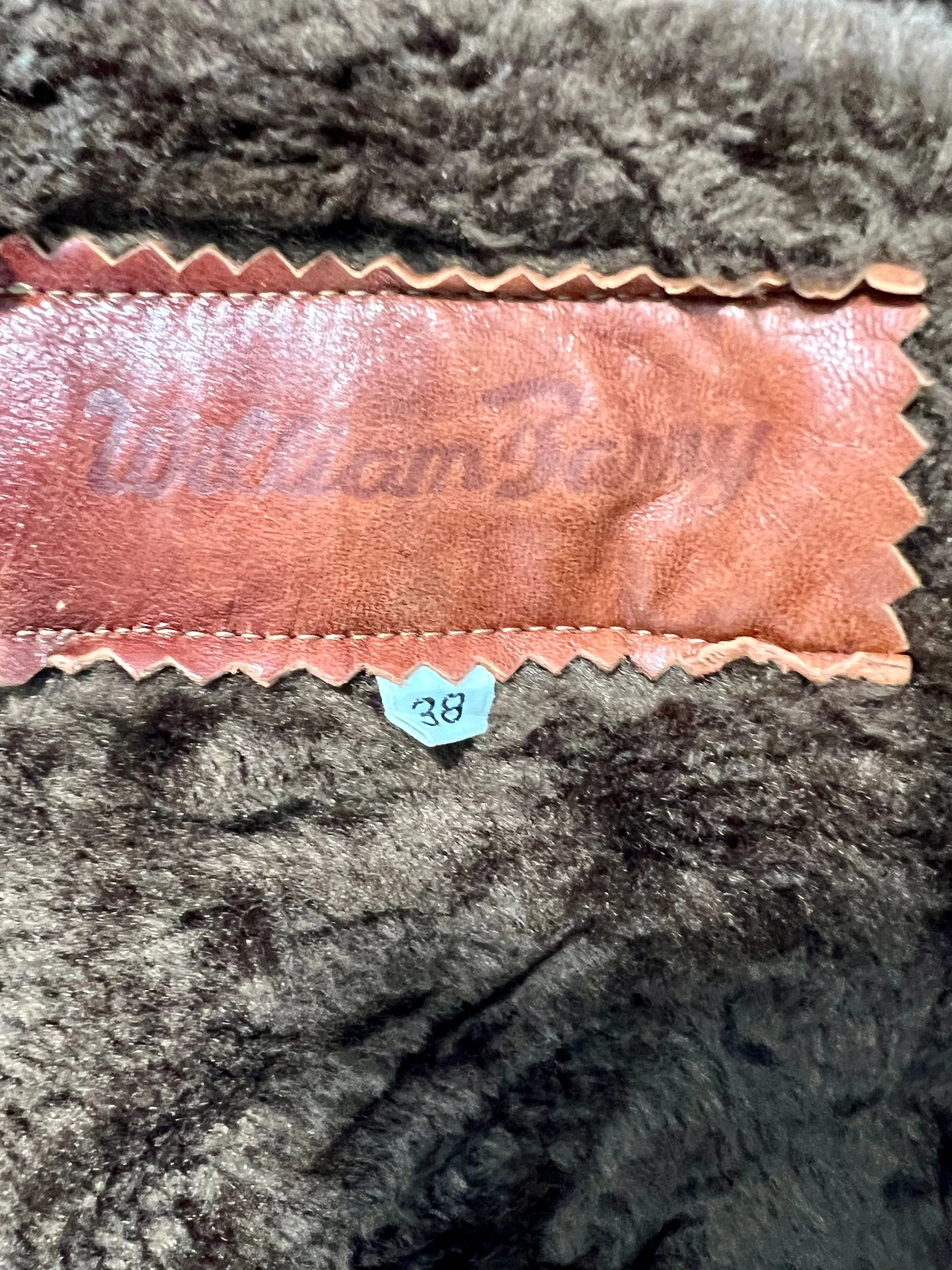 70’s Leather 3/4 Length Jacket With Fur Collar