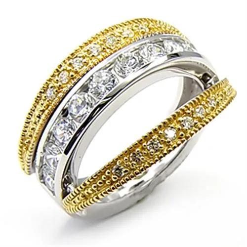 925 Sterling Silver Ring AAA GRD CZ Clear 7X164 for Women Style Reverse