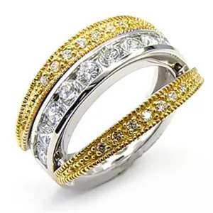 925 Sterling Silver Ring AAA GRD CZ Clear 7X164 for Women Style Reverse