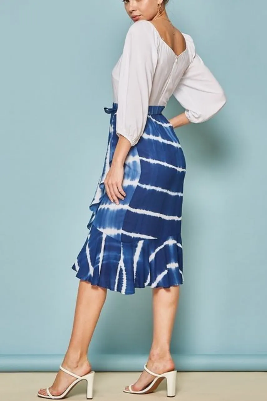 Adriana Tie Dye Wrap Skirt