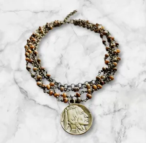 Agate Coin Necklace