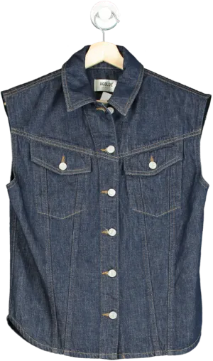 AGOLDE Blue Denim Sleeveless Jacket XS