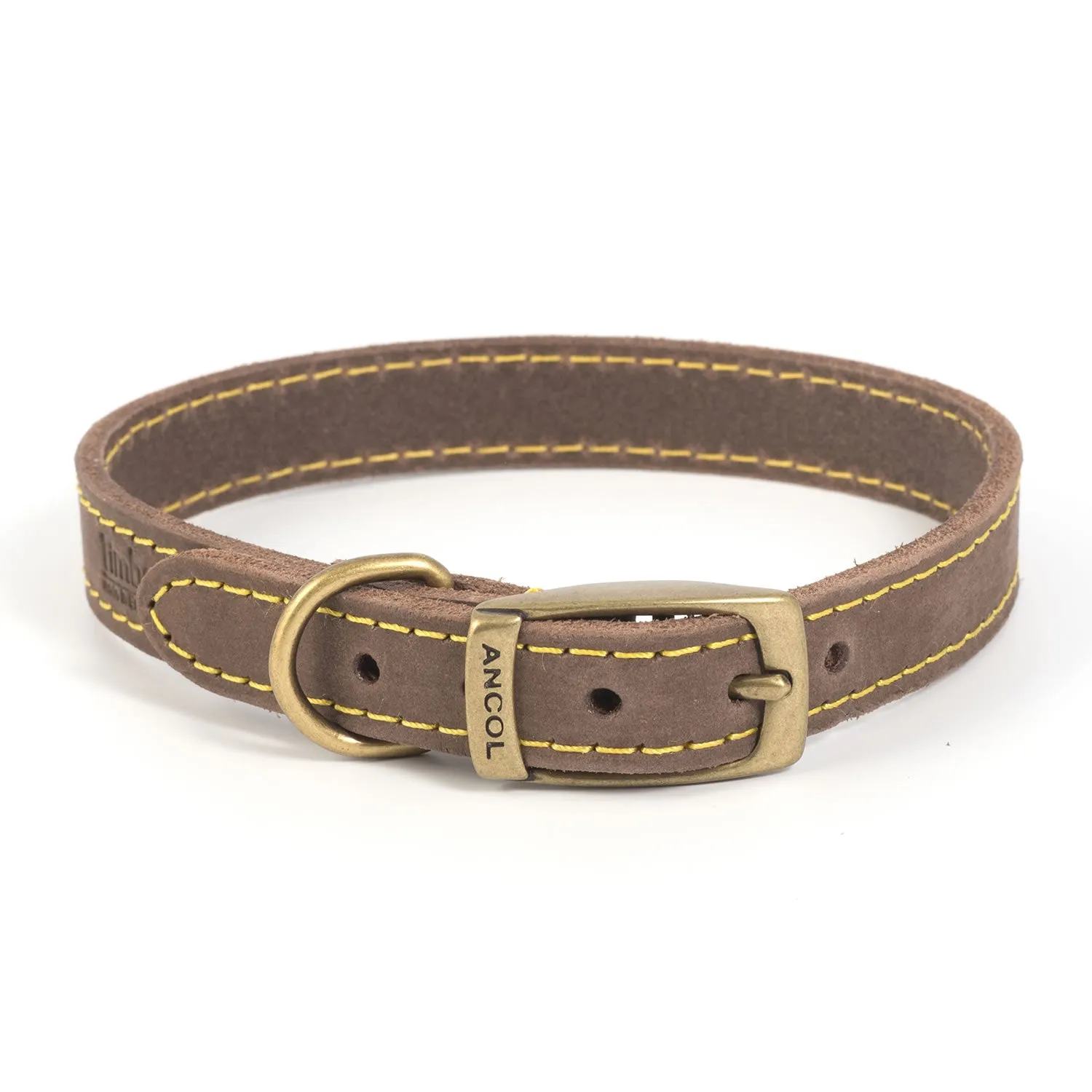 Ancol Timberwolf Leather Dog Collar Sable
