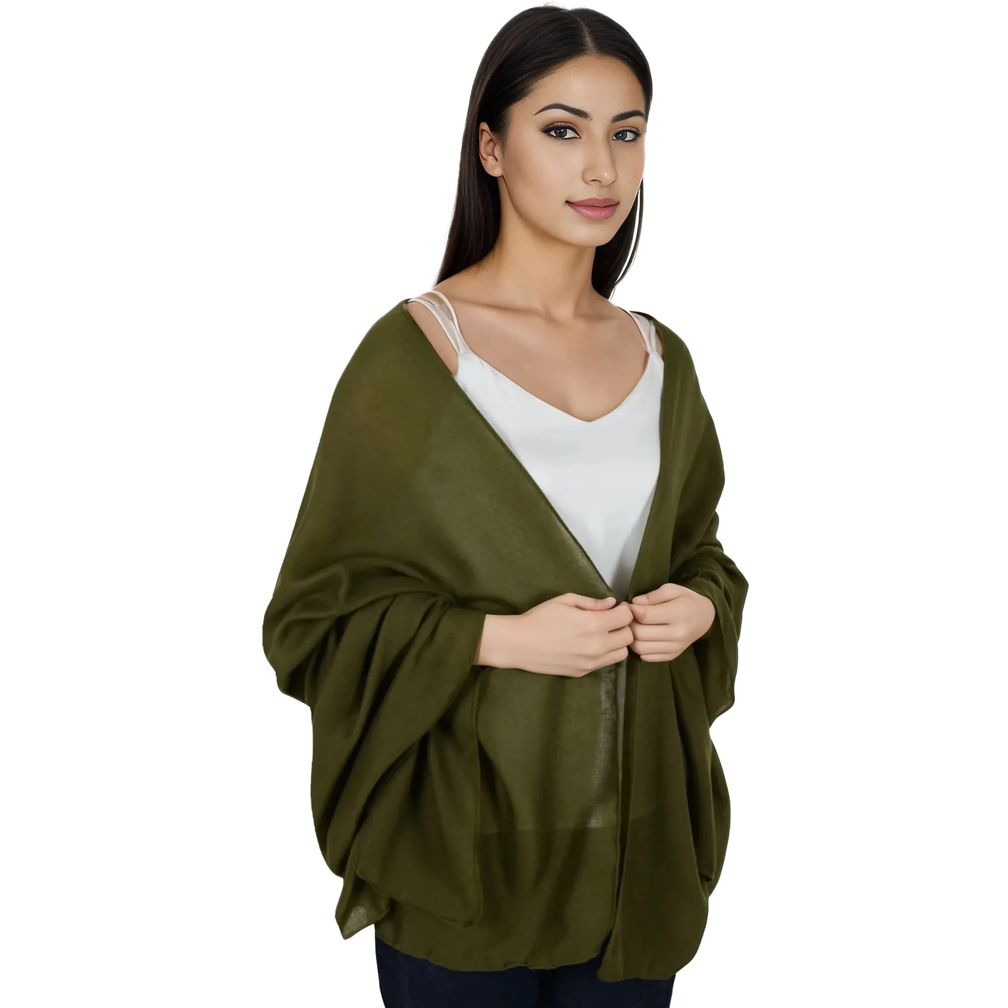 Anna-Kaci Womens Lightweight Chiffon Long Fashion Scarves Solid Color Fall Wrap Shawls