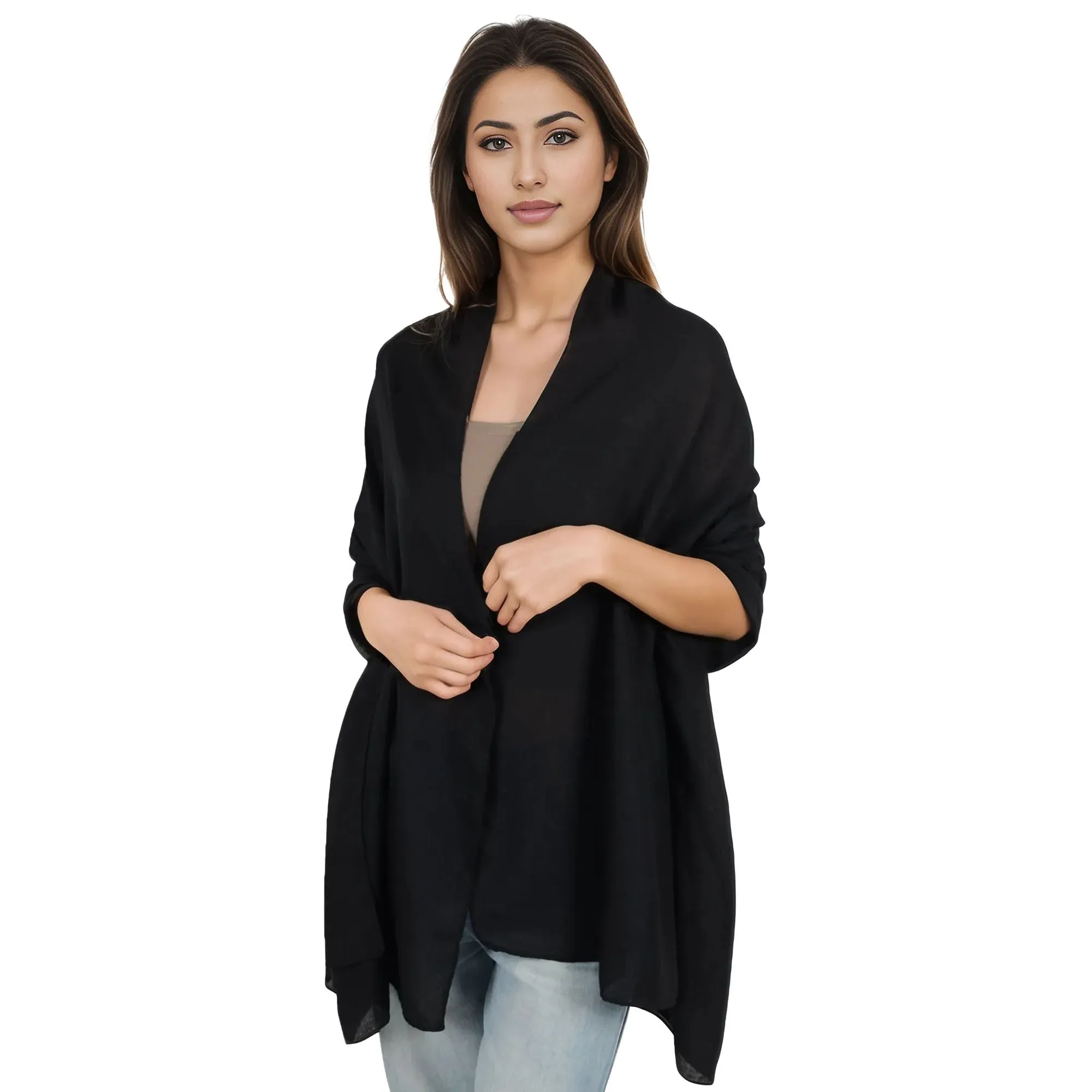 Anna-Kaci Womens Lightweight Chiffon Long Fashion Scarves Solid Color Fall Wrap Shawls