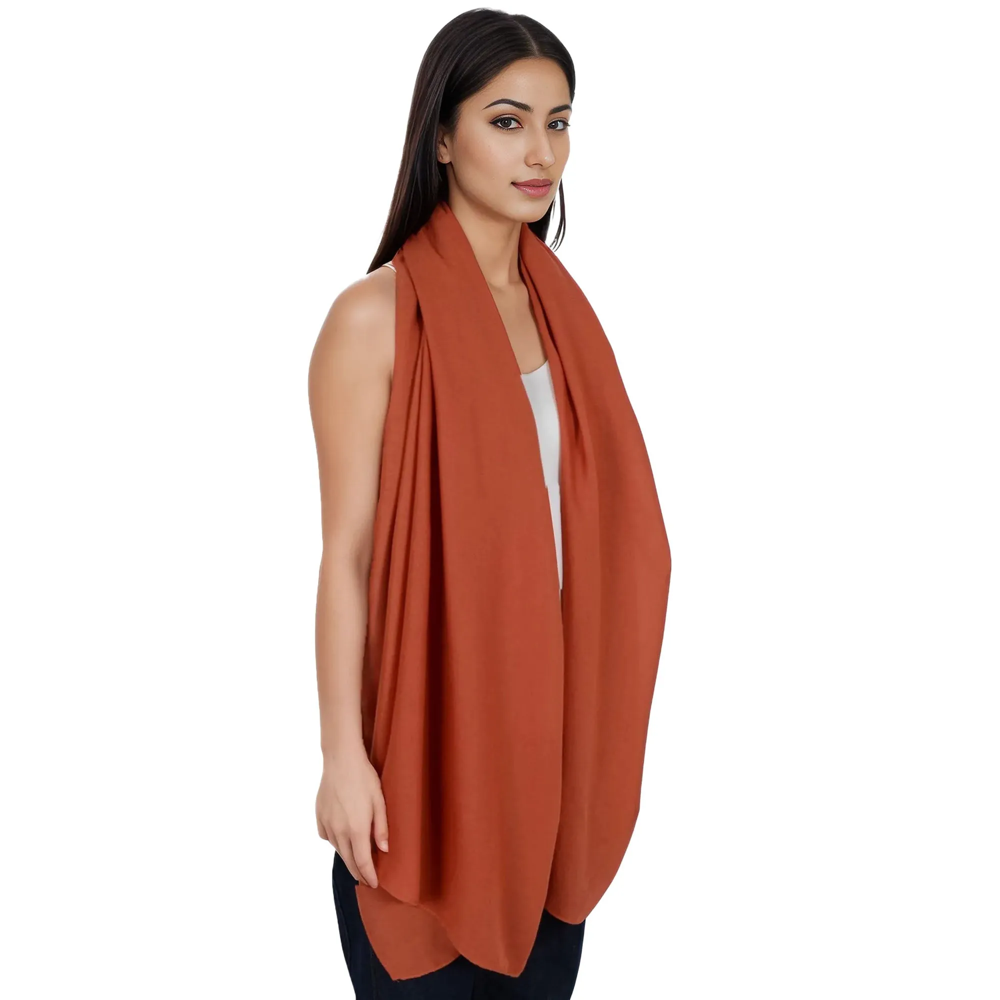 Anna-Kaci Womens Lightweight Chiffon Long Fashion Scarves Solid Color Fall Wrap Shawls