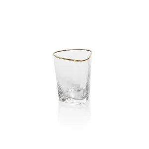 Aperitivo Triangular DOF Glass w/ Gold Rim