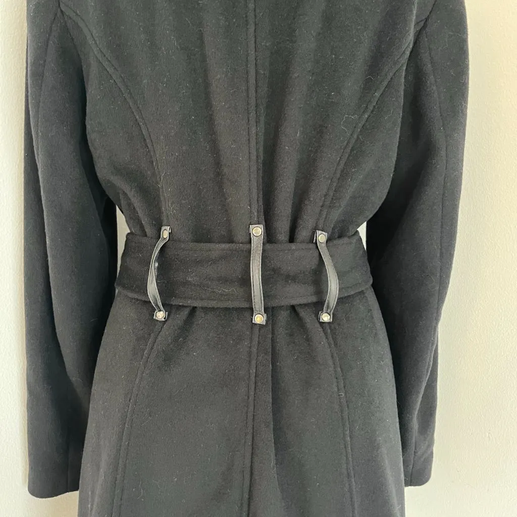 Badgley Mischka black wool coat