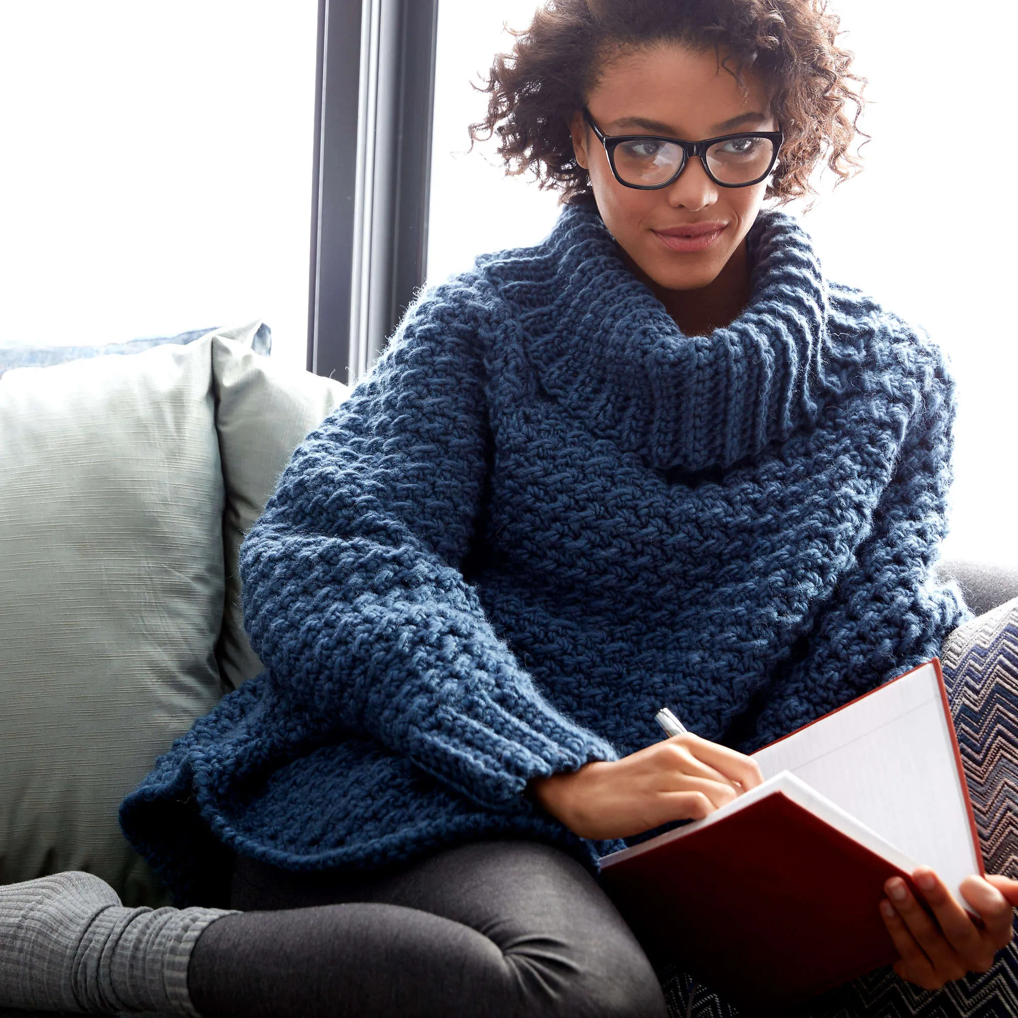 Bernat Woman's Curvy Crochet Cowl Pullover