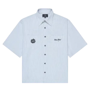 Broken Planet Button-Up Shirt 'White Grey'