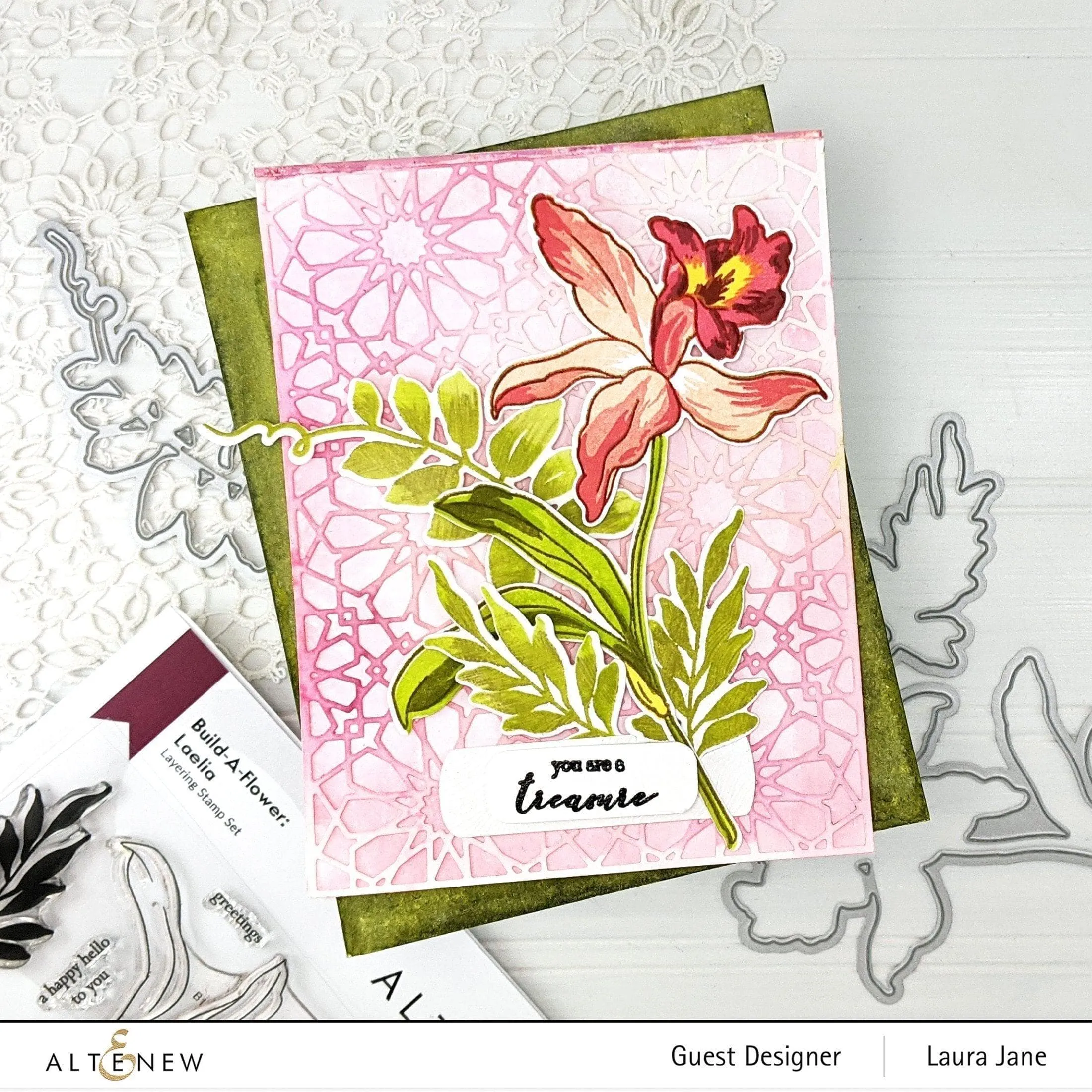 Build-A-Flower: Laelia Layering Stamp & Die Set