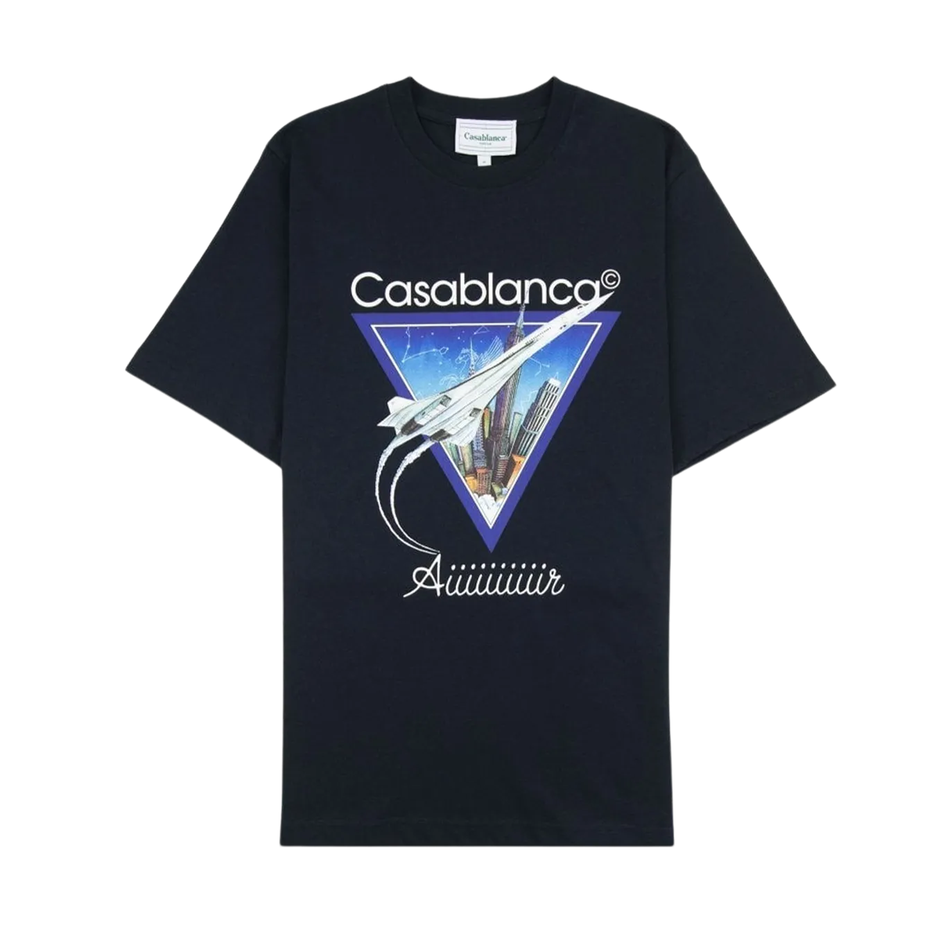 Casablanca 'Aiiiiiir' Printed T Shirt 'Navy'