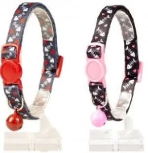 CAT COLLAR FISH BONES 2 NYLON