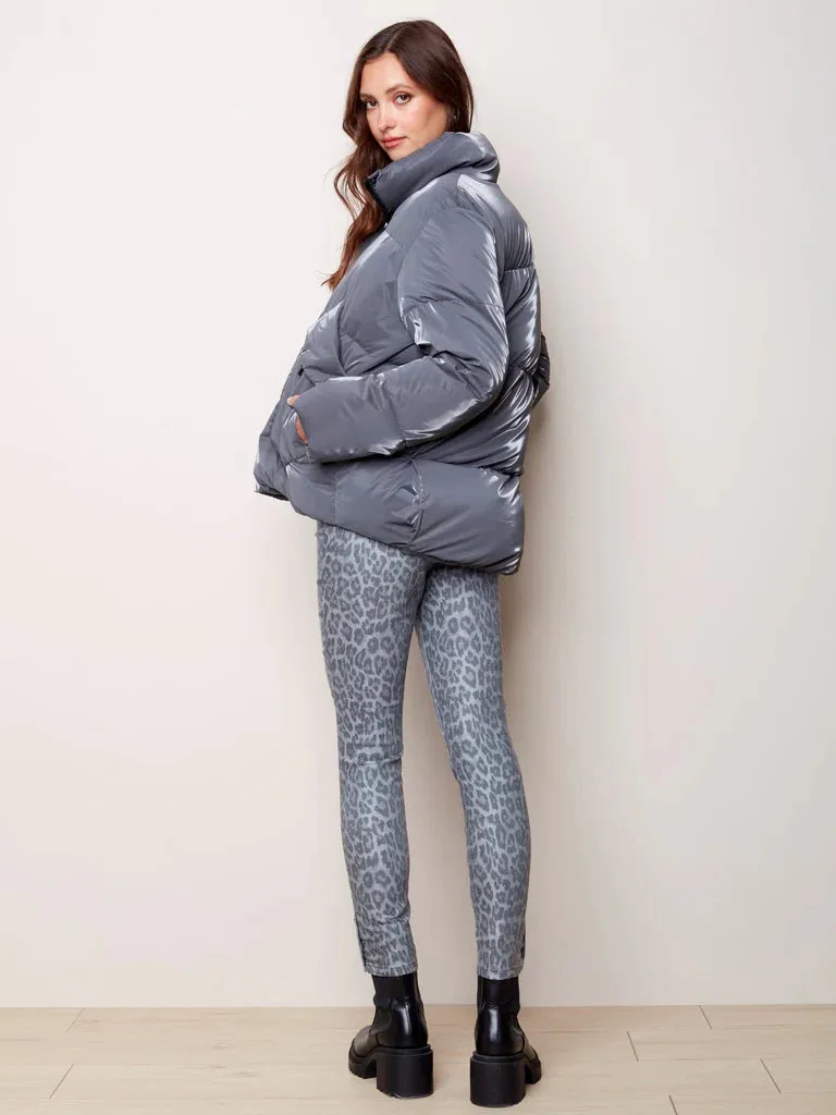 Charlie B Solid Liquid Puffer Coat C6226 - 403B