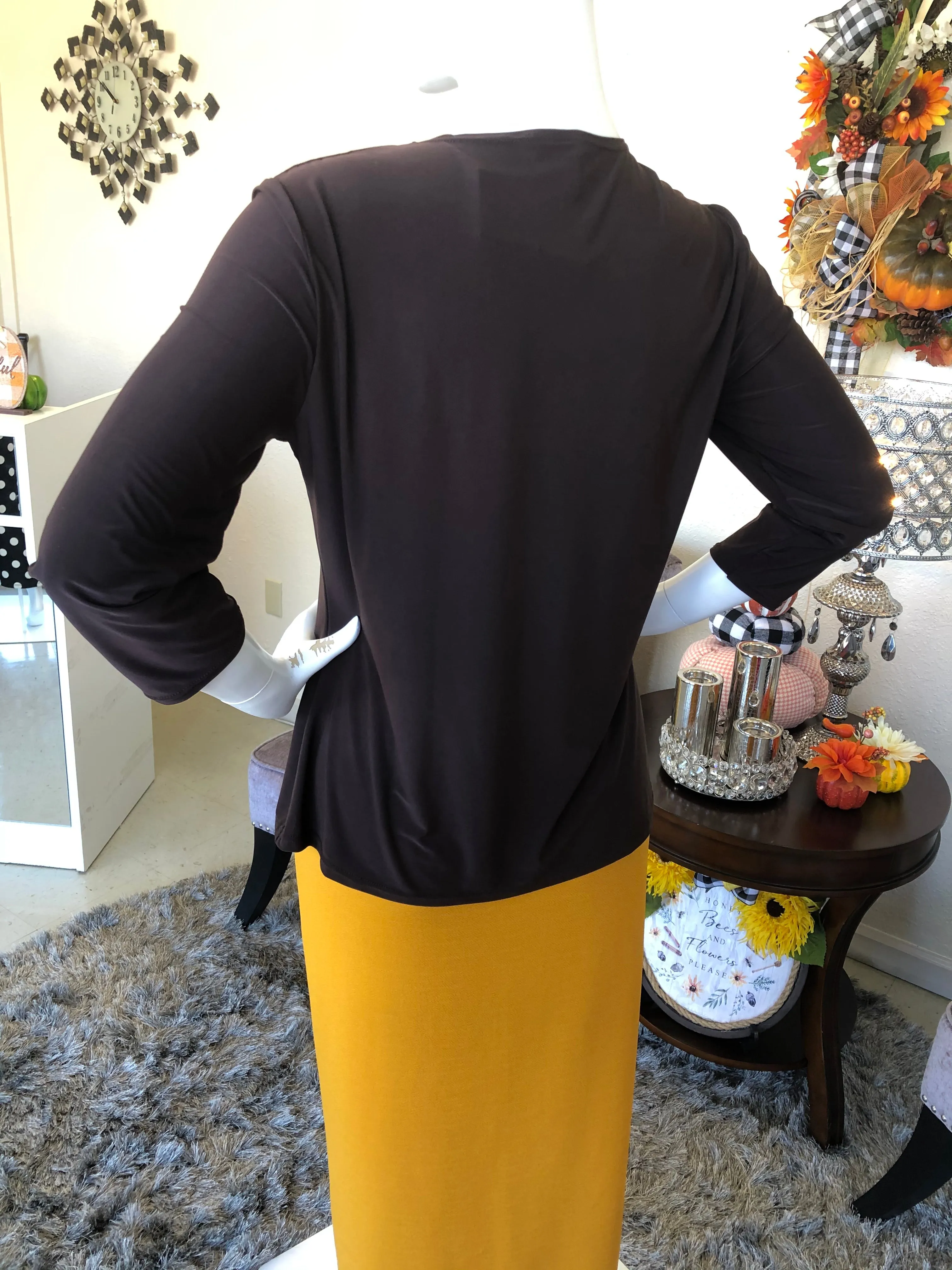Chocolate Brown ITY Layering Top