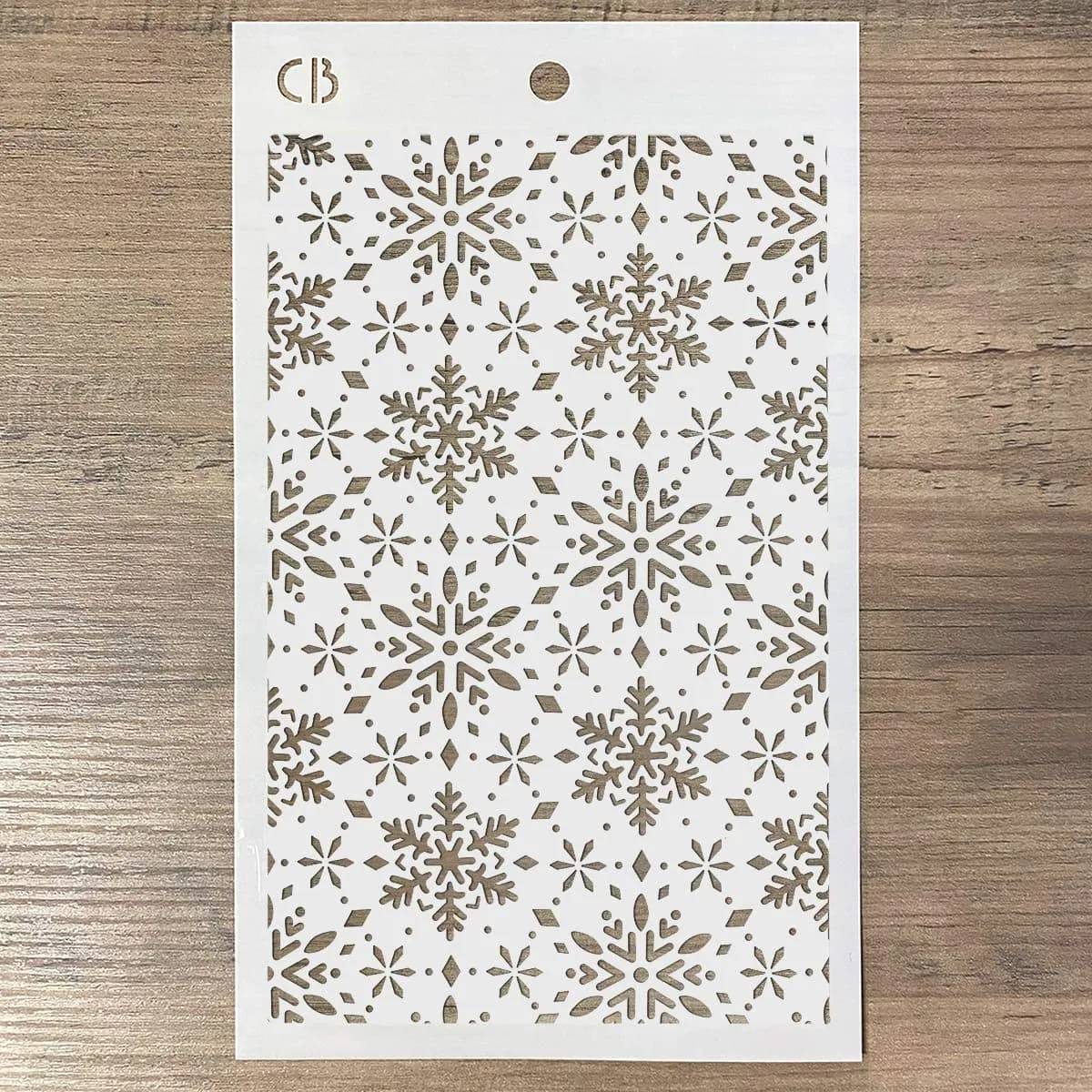 Ciao Bella Texture Stencil 5"x8" Snowflakes