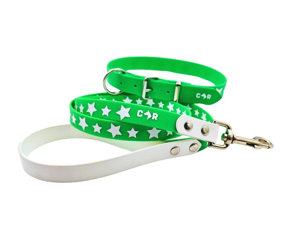 Collar & Ruff BioThane Print Heroic Horizons Dog Collar & Lead