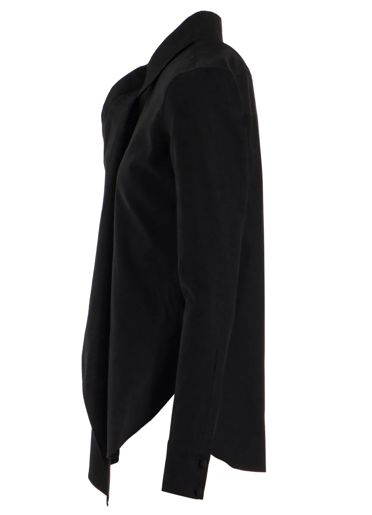 COTTON TWILL DRAPE BLOUSE