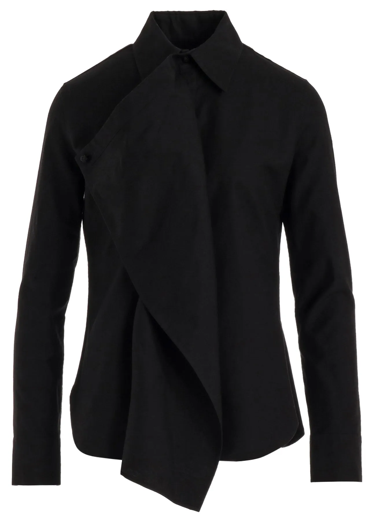 COTTON TWILL DRAPE BLOUSE