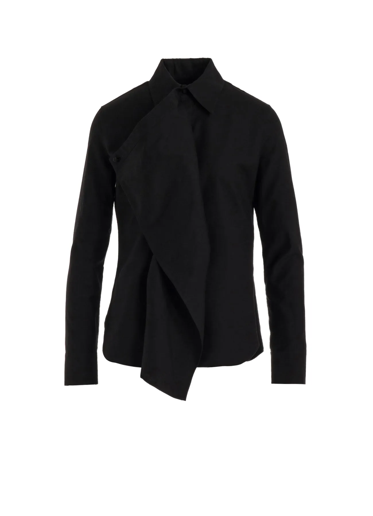 COTTON TWILL DRAPE BLOUSE
