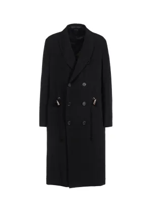 CREPE de CHINE SHAWL COLLAR DOUBLE-BREASTED COAT