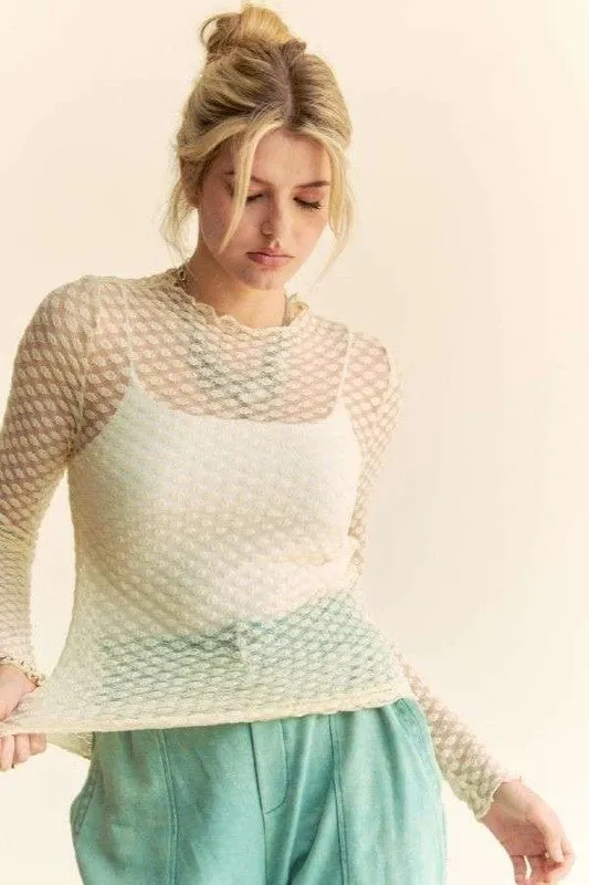 Crispin Lace Mesh Layering Top