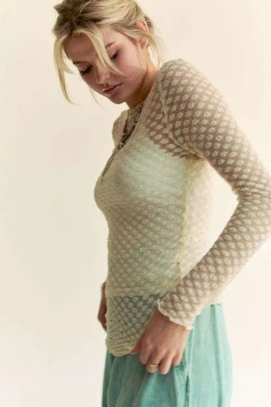 Crispin Lace Mesh Layering Top