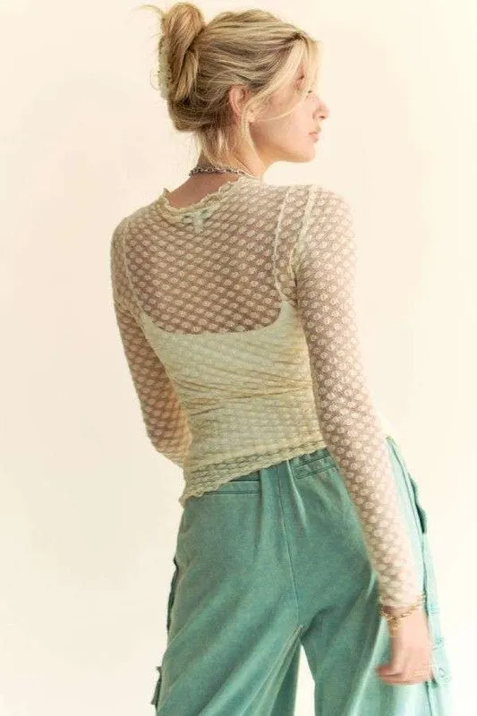 Crispin Lace Mesh Layering Top