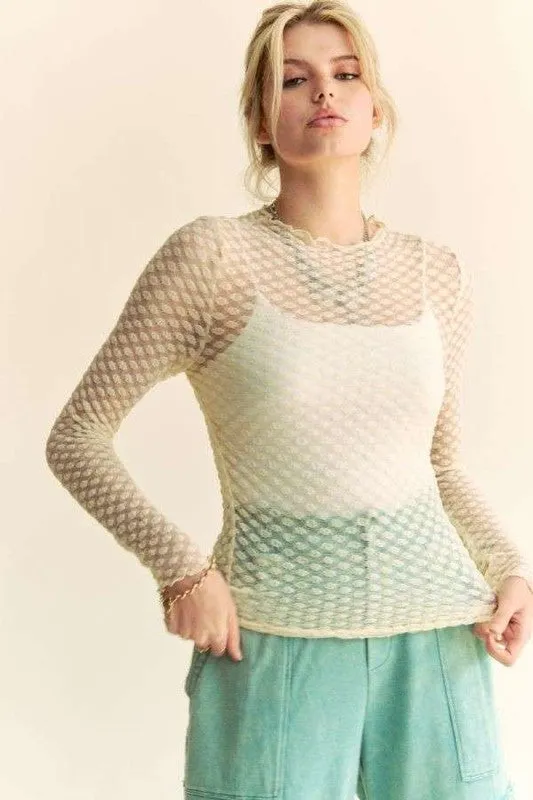 Crispin Lace Mesh Layering Top
