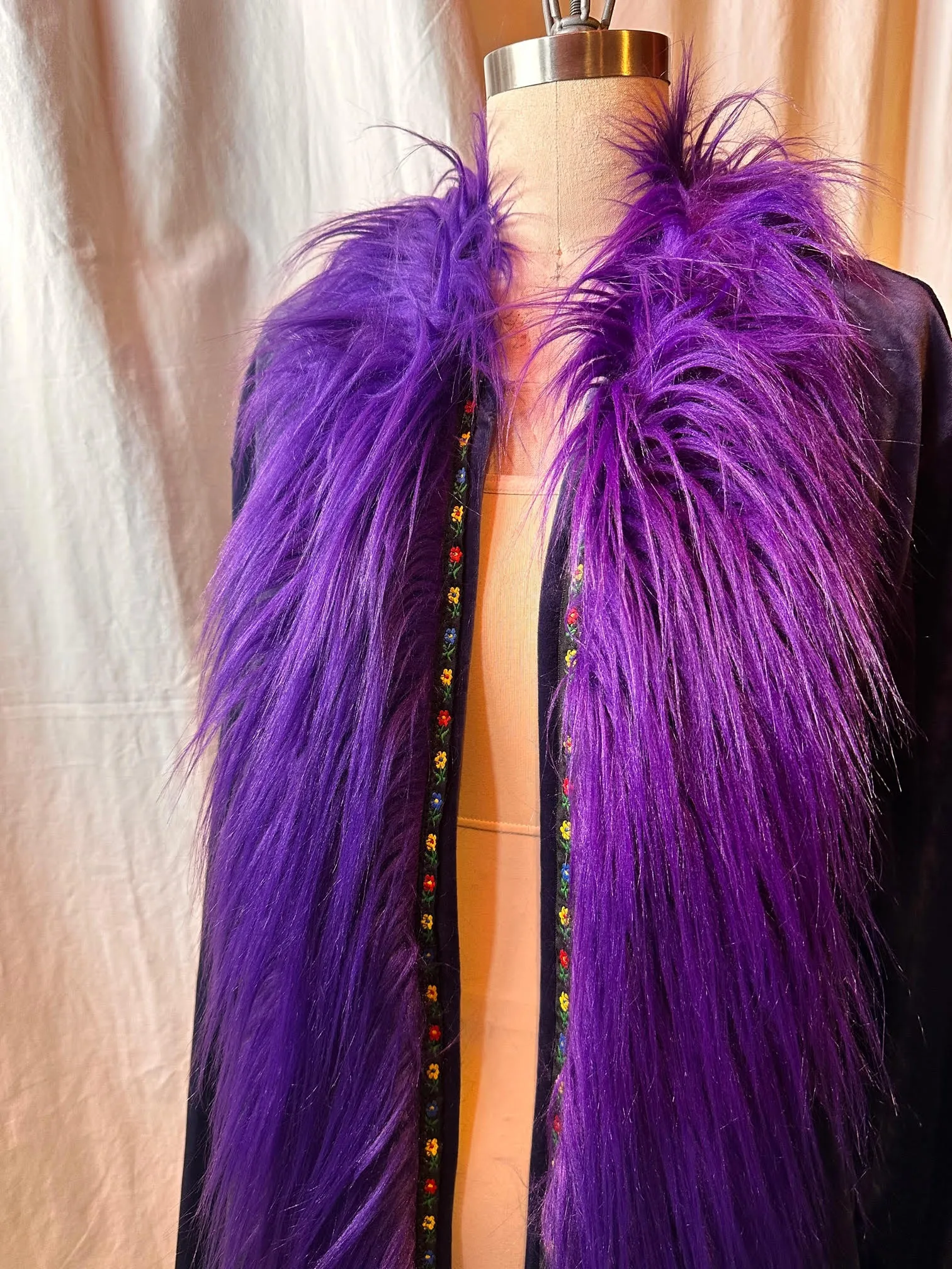Denim Colored Velvet Jacket
