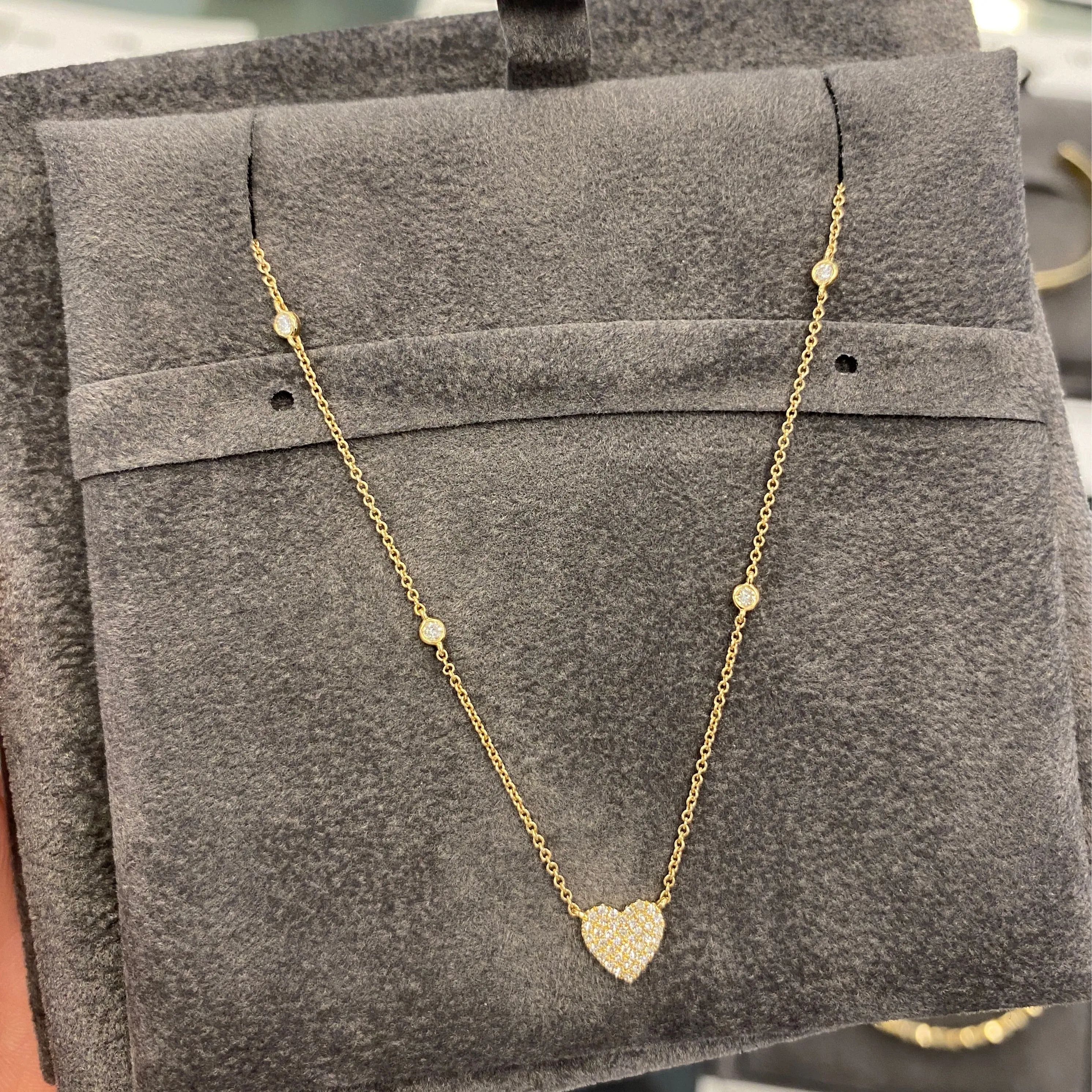 Diamond Heart Layering Necklace