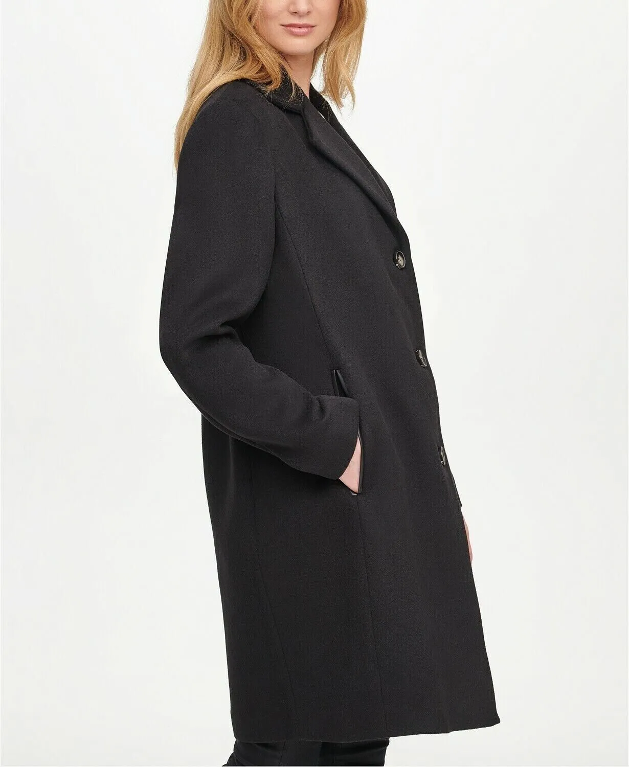 DKNY Petite Walker Coat