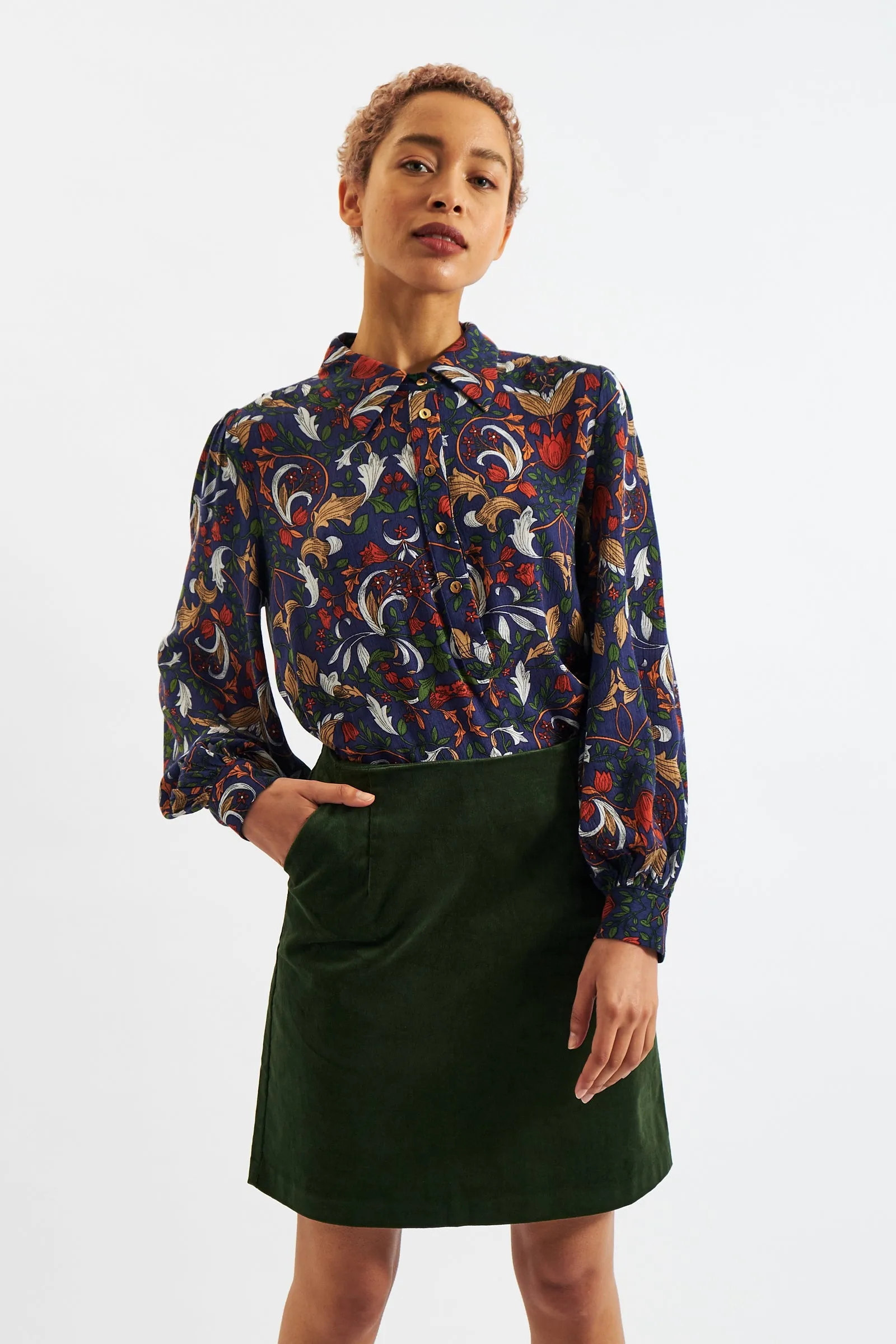 Dylan Baby Cord Mini Skirt - Forest Green