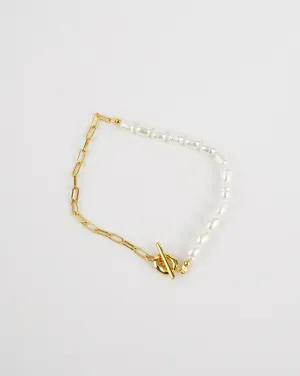 Elegant Link Pearl Bracelet - Timeless Beauty for Every Occasion