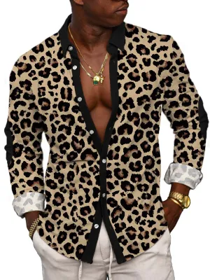 Fashion Leopard Print Long Sleeve Shirt