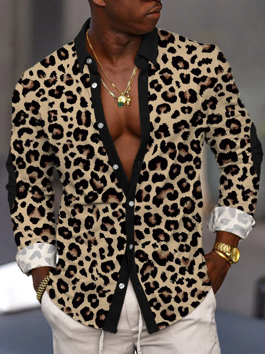 Fashion Leopard Print Long Sleeve Shirt