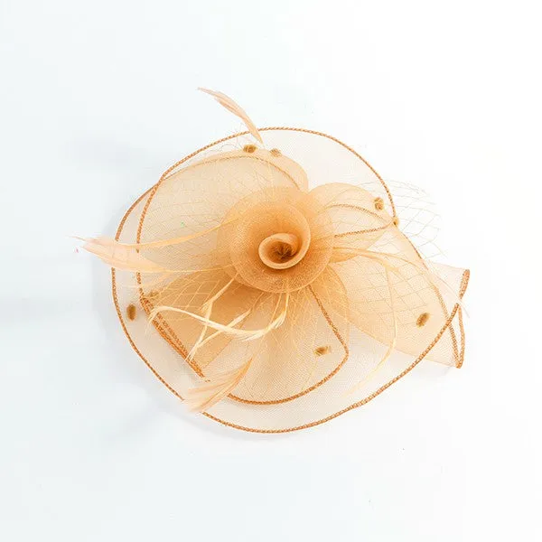 Feathered Flower Fascinator