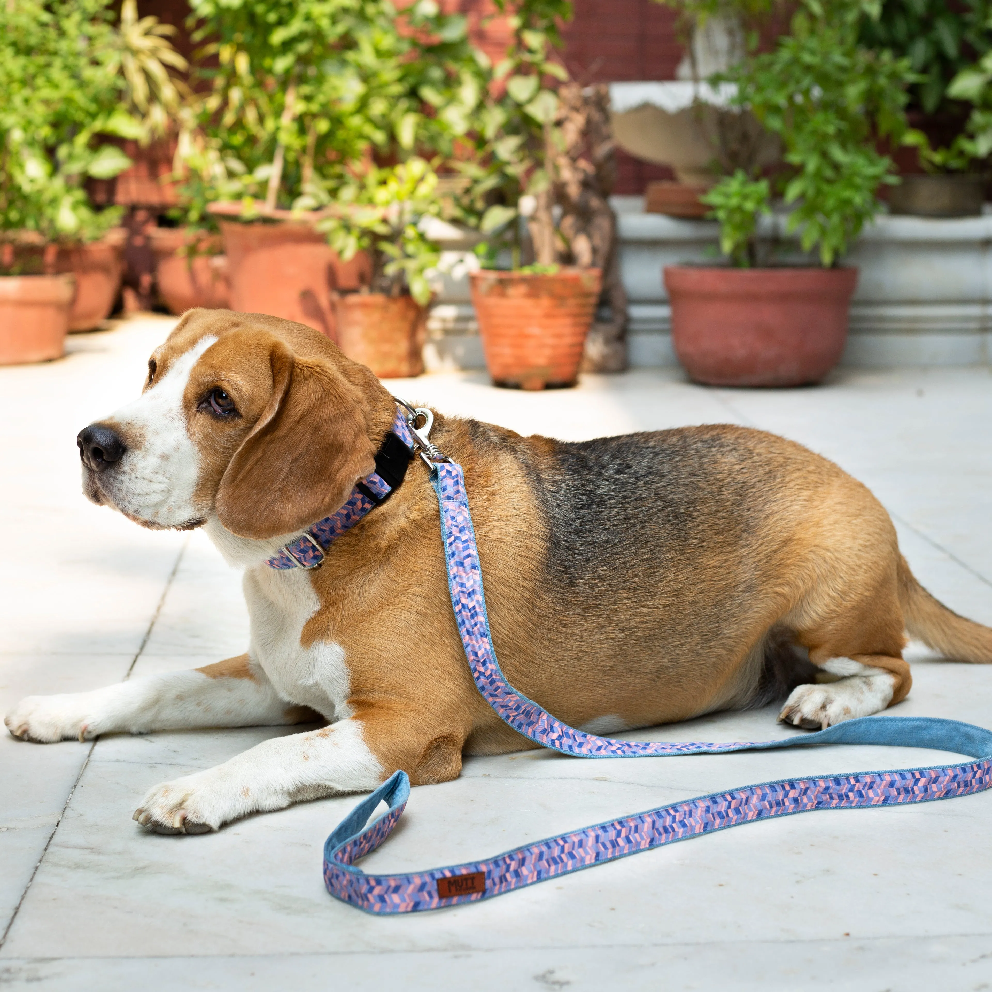 Geometrical Denim Collar