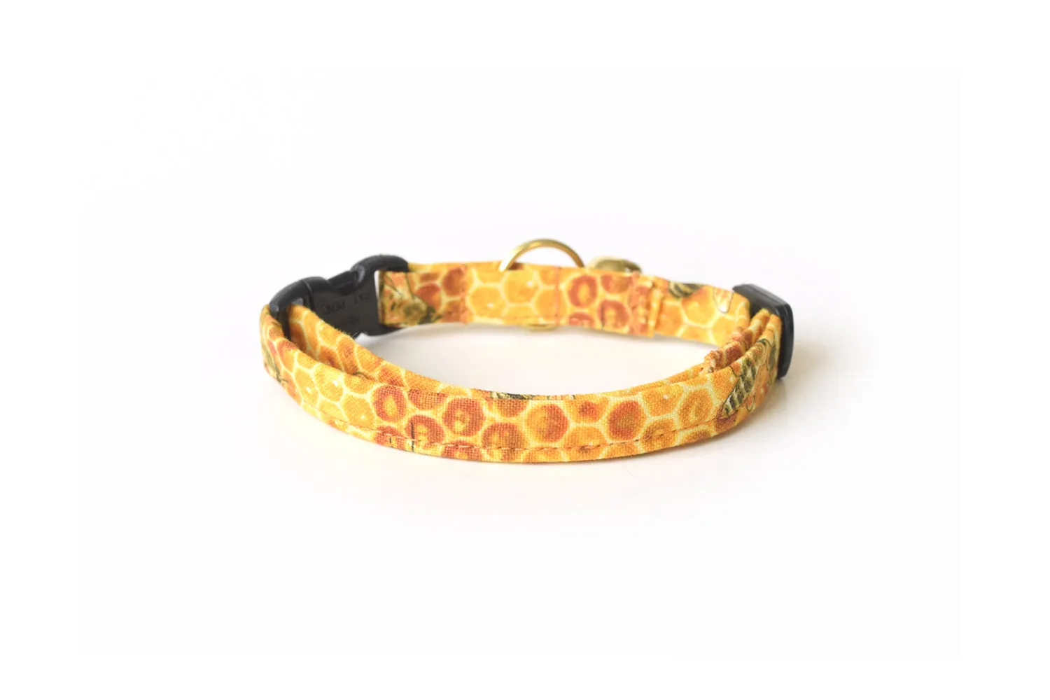Golden Yellow Honeycomb Bees Cat Collar