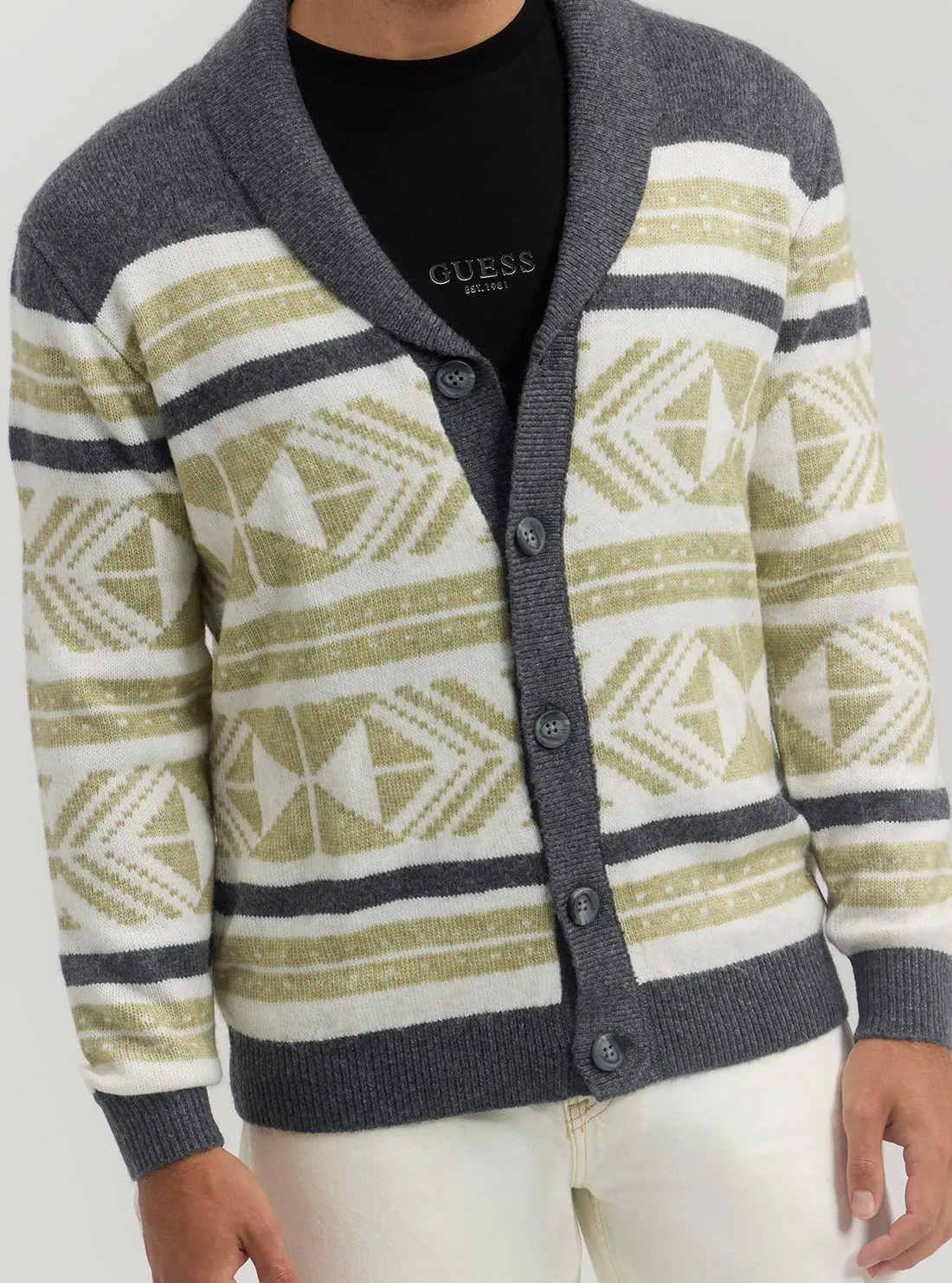 Grey Efrem Knit Cardigan