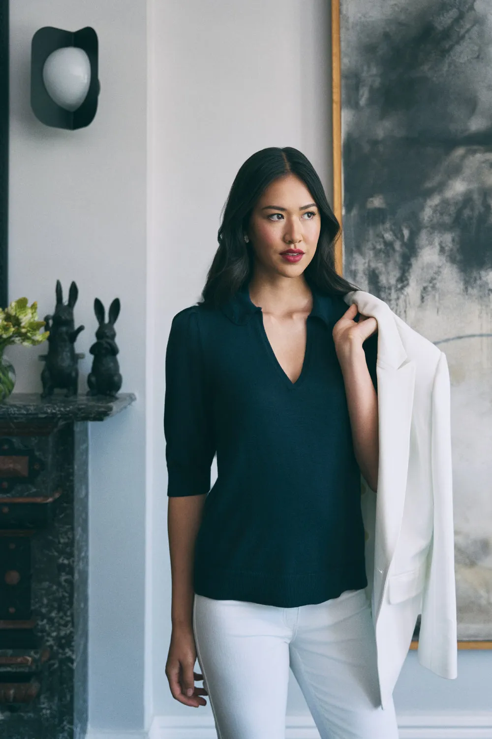 Half Sleeve Wool Knit