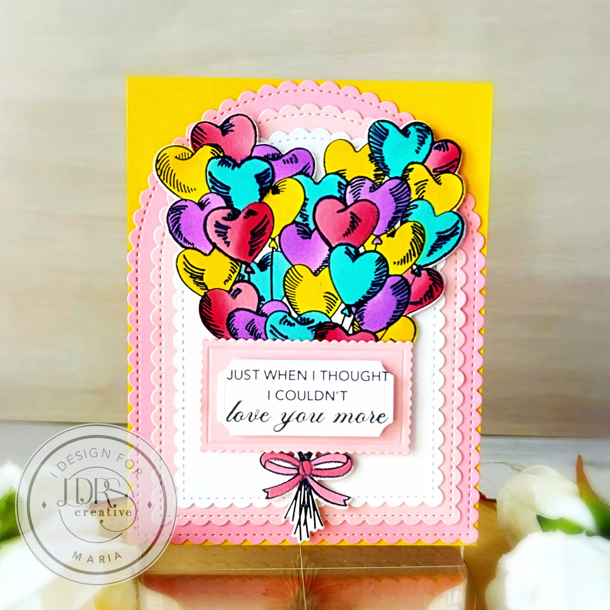 Heart Balloon Bouquet Layering Stencils
