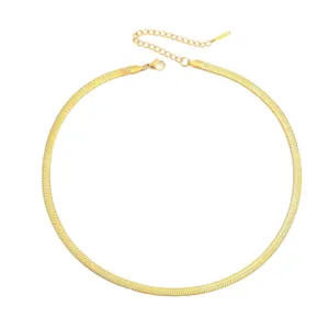 Herringbone Chain Layering Necklace
