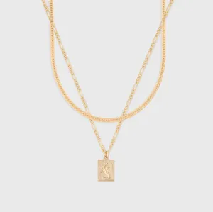 herringbone   st. christopher layering set