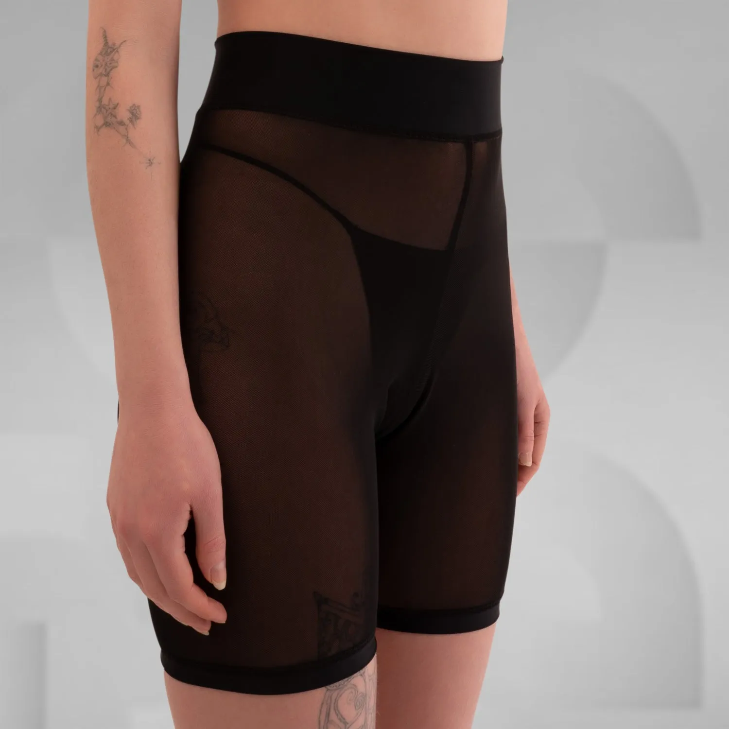High-Waist Mesh Shorts