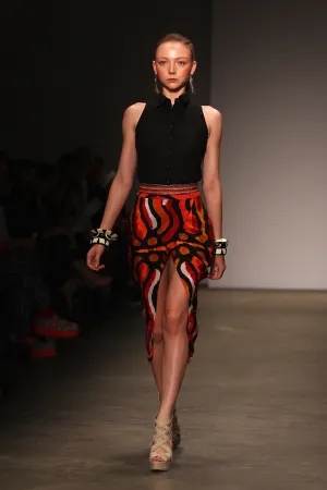 Indigenous Animal Printed High Waist Skirt
