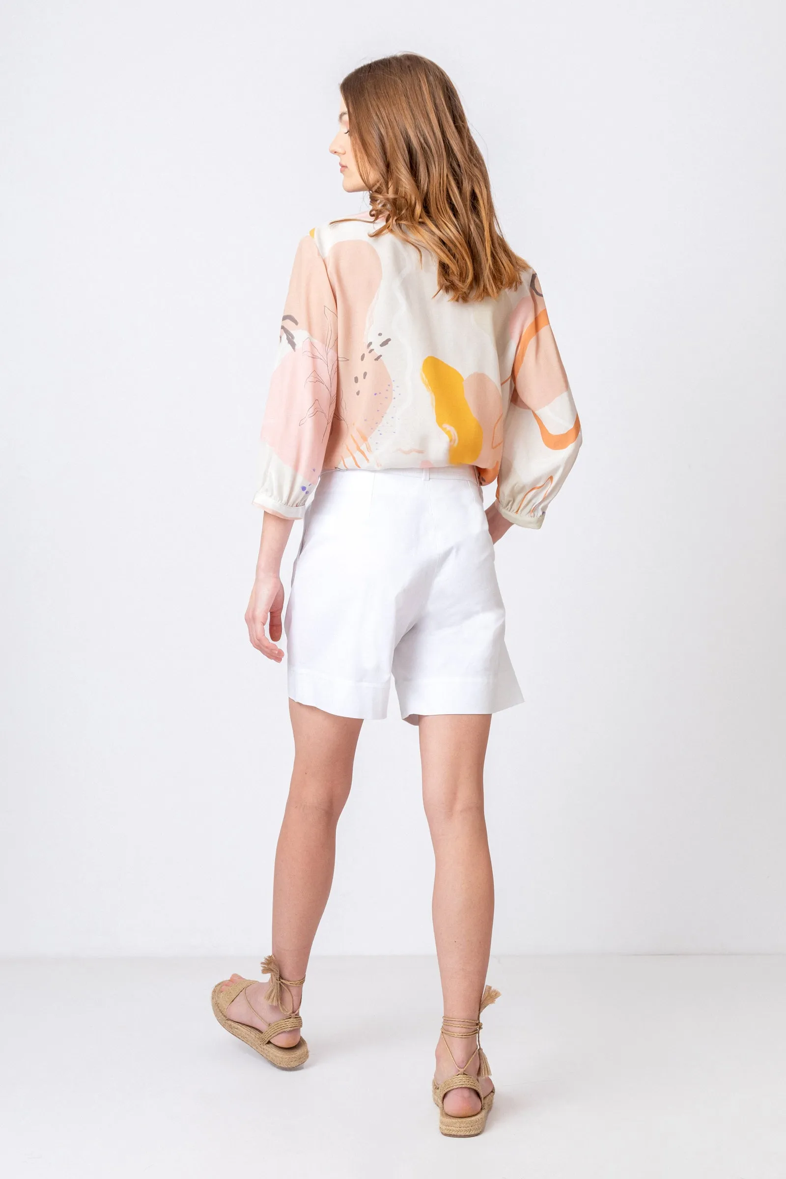 Ivko Blouse, Graphics Print Nougat Wash